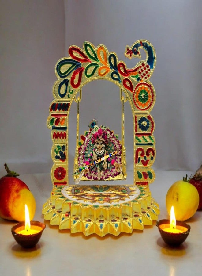 LAZYwindow Laddu Gopal Jhula - كريشنا سوينغ بالانا، بال جوبال ثاكورجي جولا، تصميم متين وأنيق (عبوة من قطعة واحدة) - Image 1